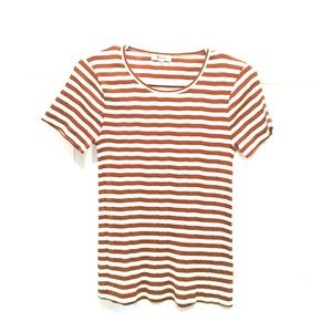 Madewell top striped tee size L (more like a S/M)